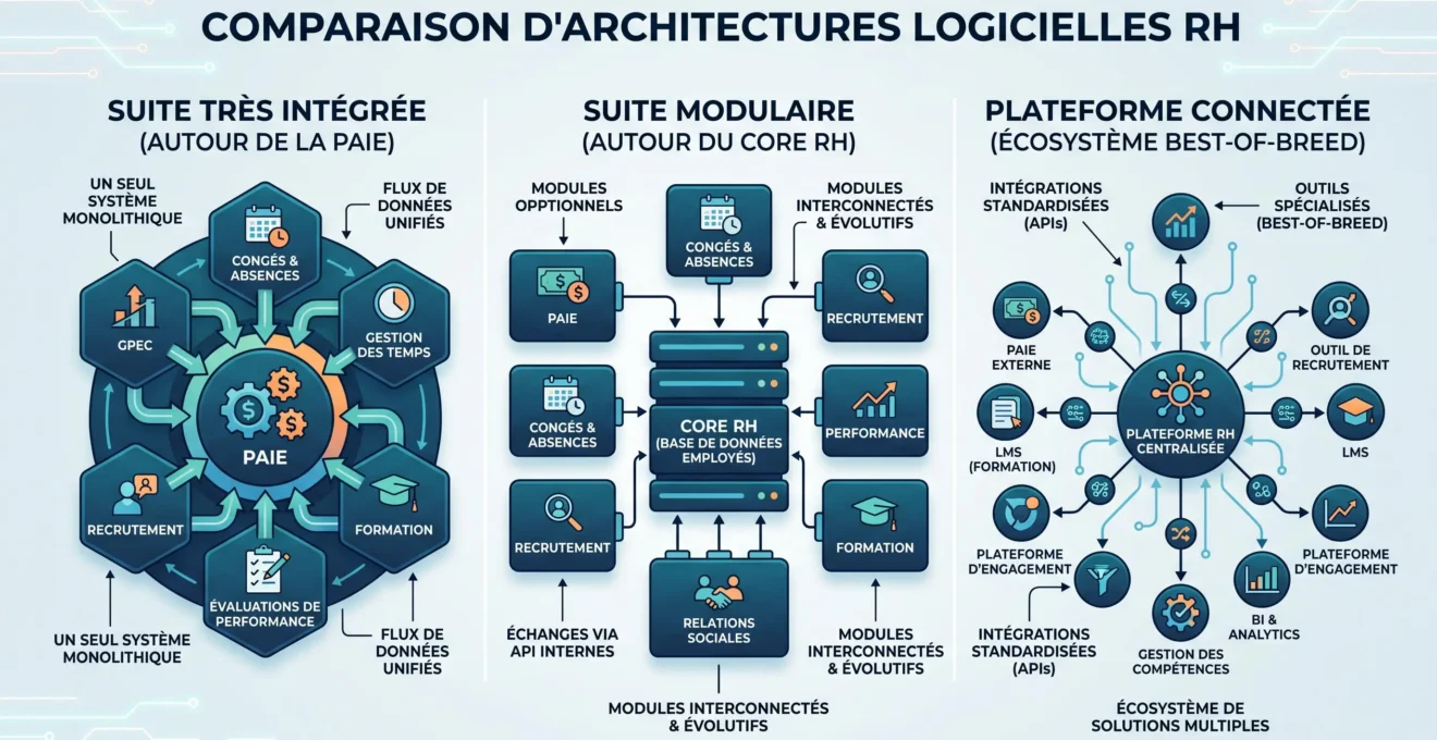 Comparaison de différentes architectures de plateformes SIRH